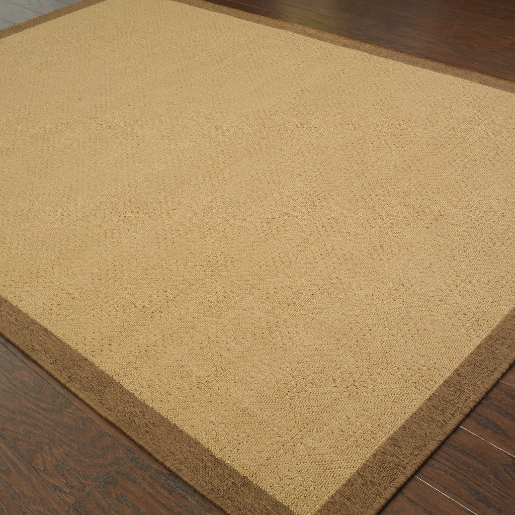 8' X 13' Beige Indoor Outdoor Area Rug-Outdoor Rugs-DECOROLALA