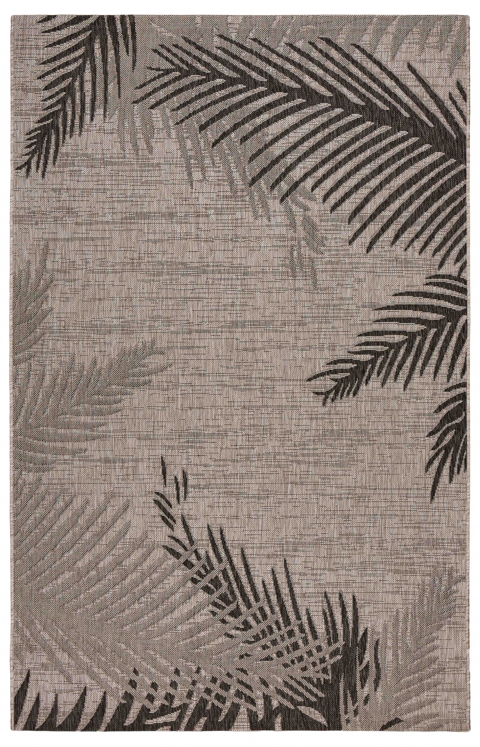 8' X 9' Beige Indoor Outdoor Area Rug-Outdoor Rugs-DECOROLALA