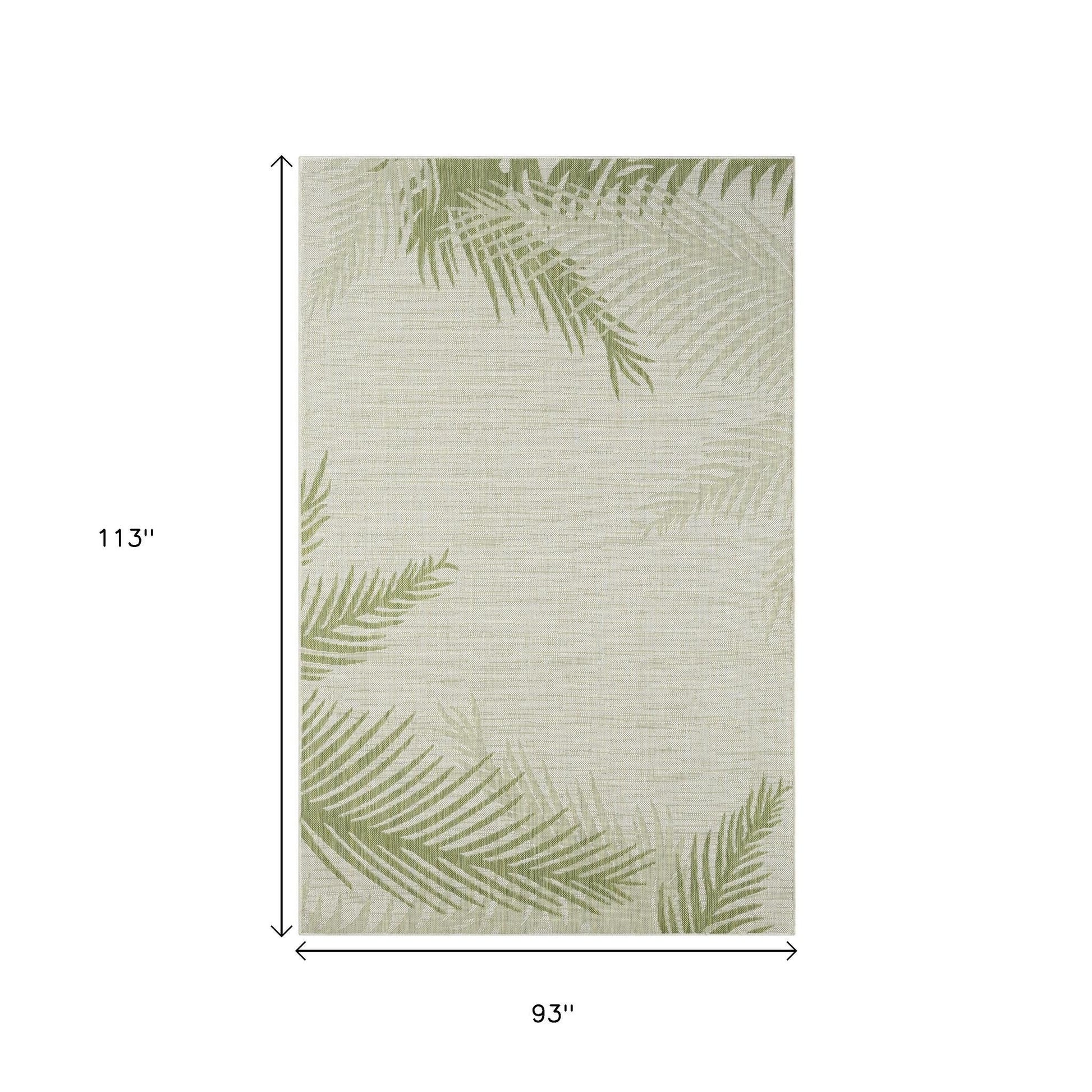 8' X 9' Beige Indoor Outdoor Area Rug-Outdoor Rugs-DECOROLALA