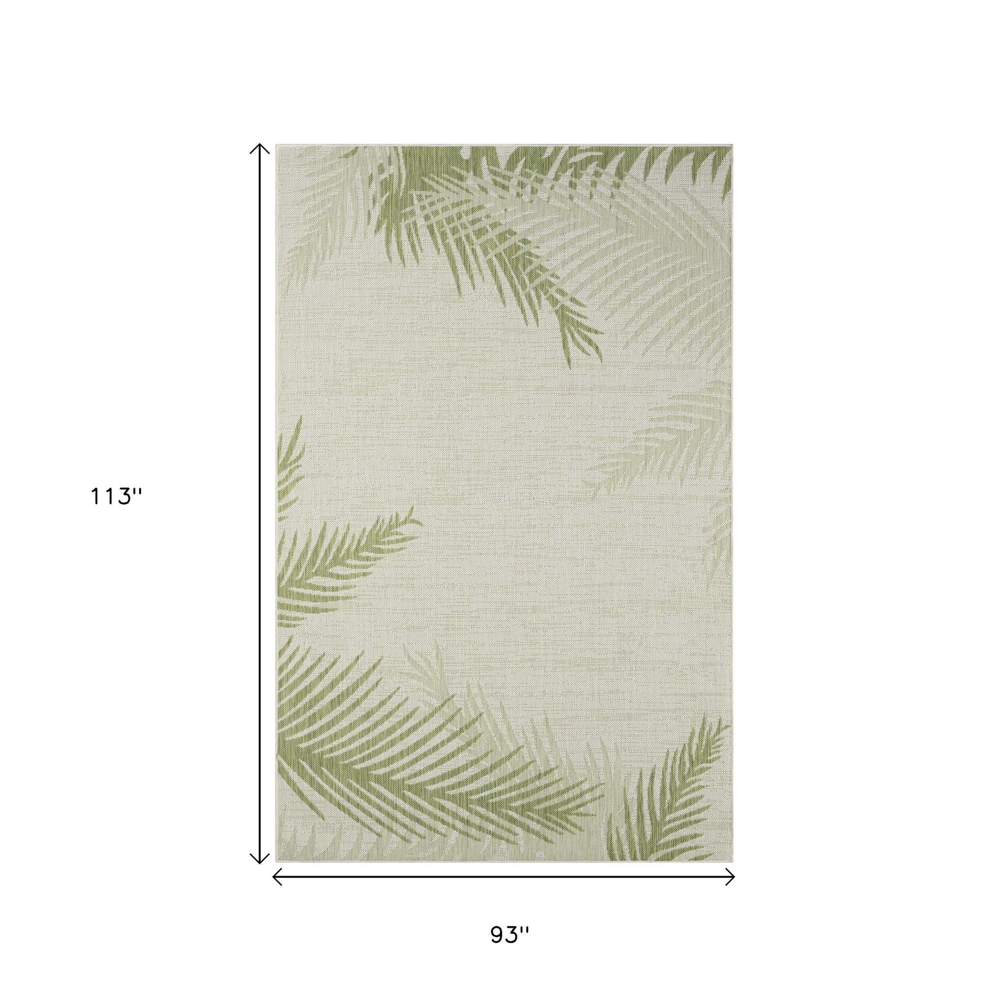 8' X 9' Beige Indoor Outdoor Area Rug-Outdoor Rugs-DECOROLALA