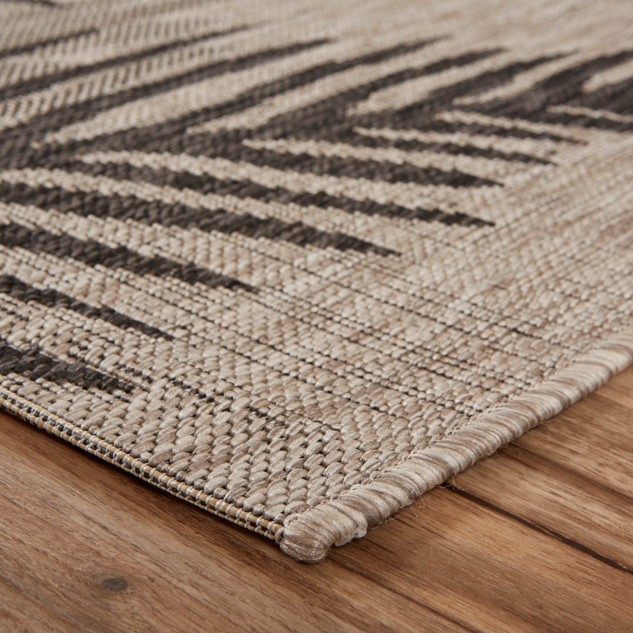 8' X 9' Beige Indoor Outdoor Area Rug-Outdoor Rugs-DECOROLALA