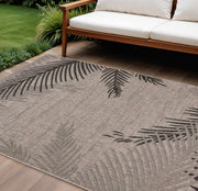 8' X 9' Beige Indoor Outdoor Area Rug-Outdoor Rugs-DECOROLALA