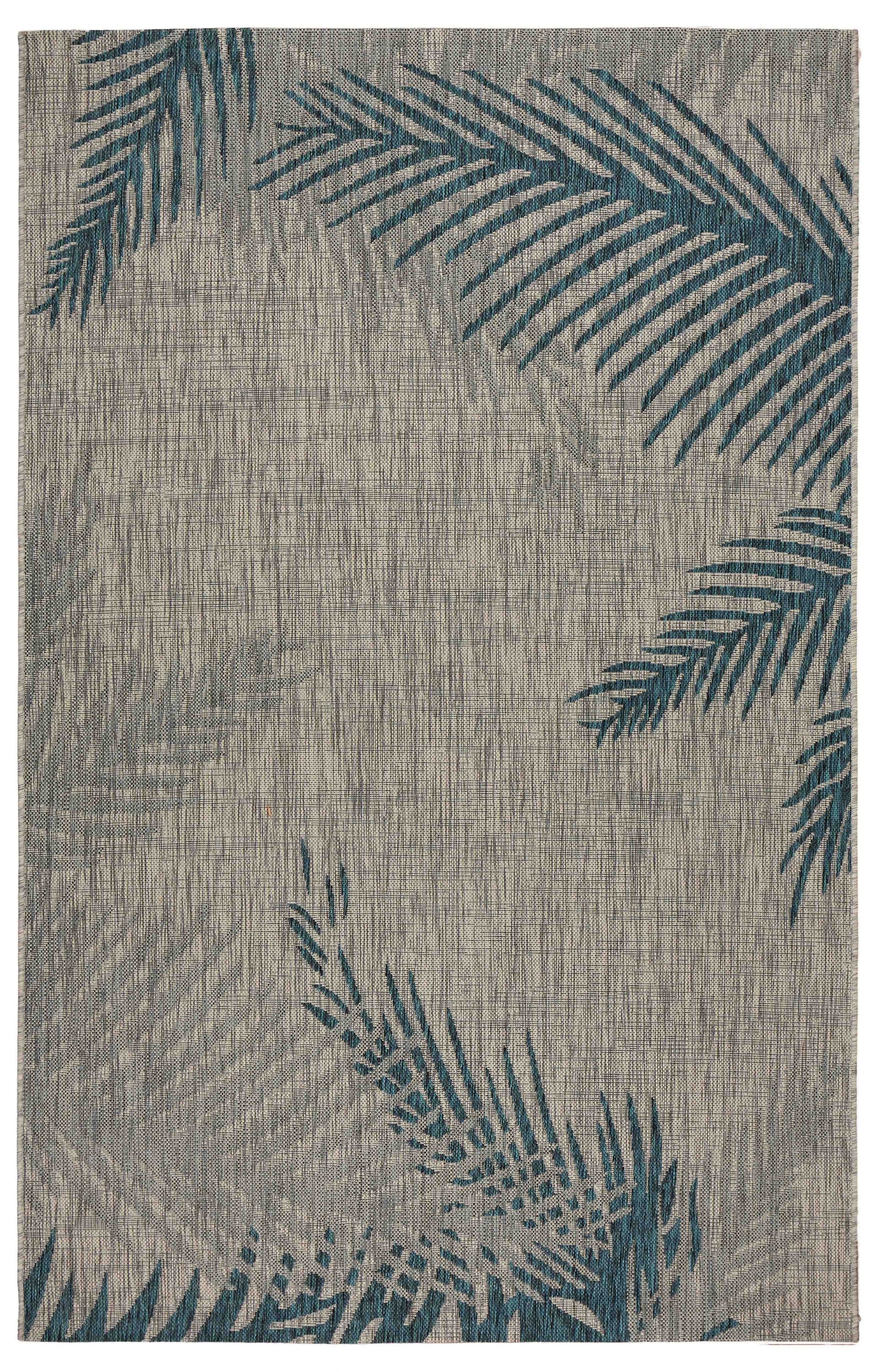 8' X 9' Gray Indoor Outdoor Area Rug-Outdoor Rugs-DECOROLALA