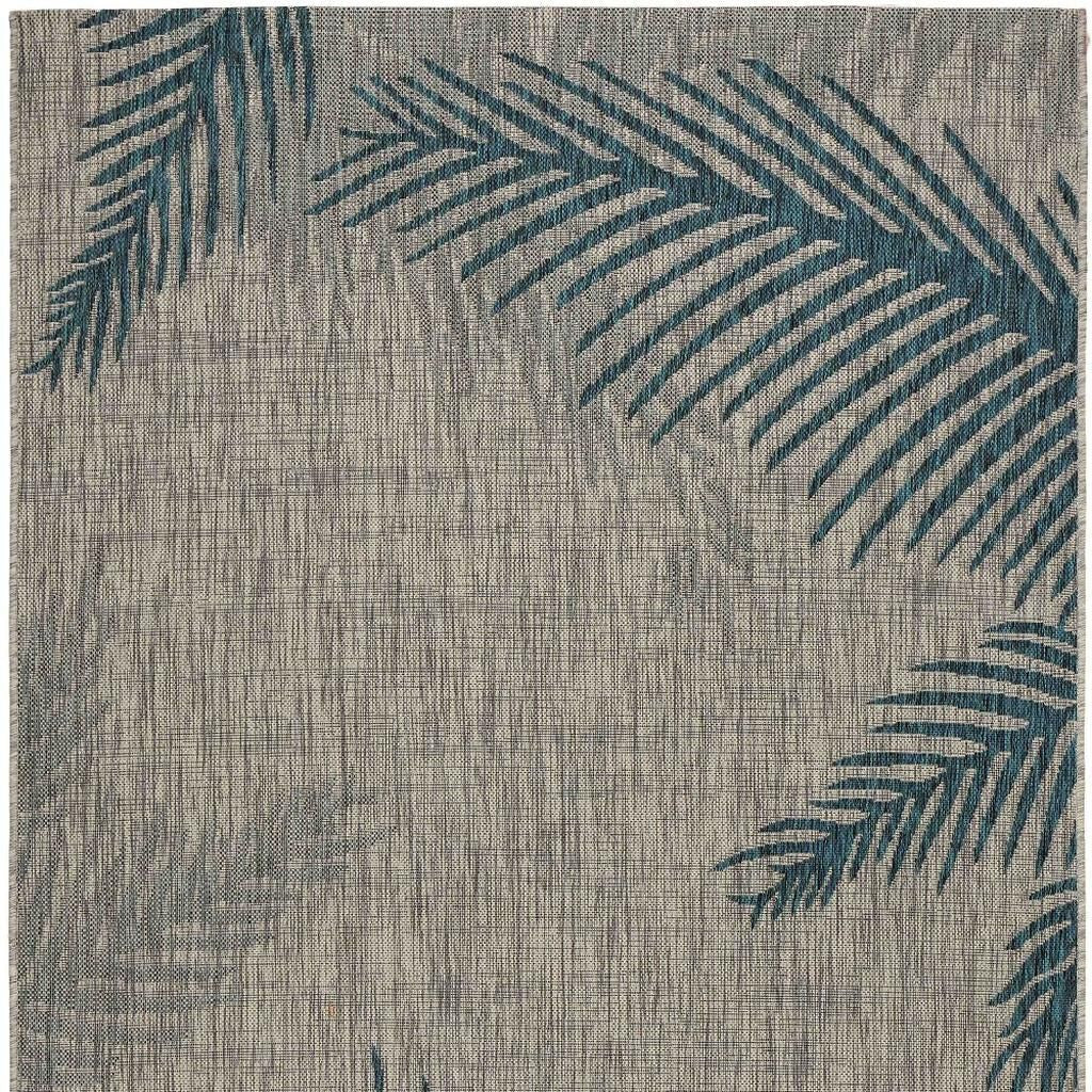 8' X 9' Gray Indoor Outdoor Area Rug-Outdoor Rugs-DECOROLALA