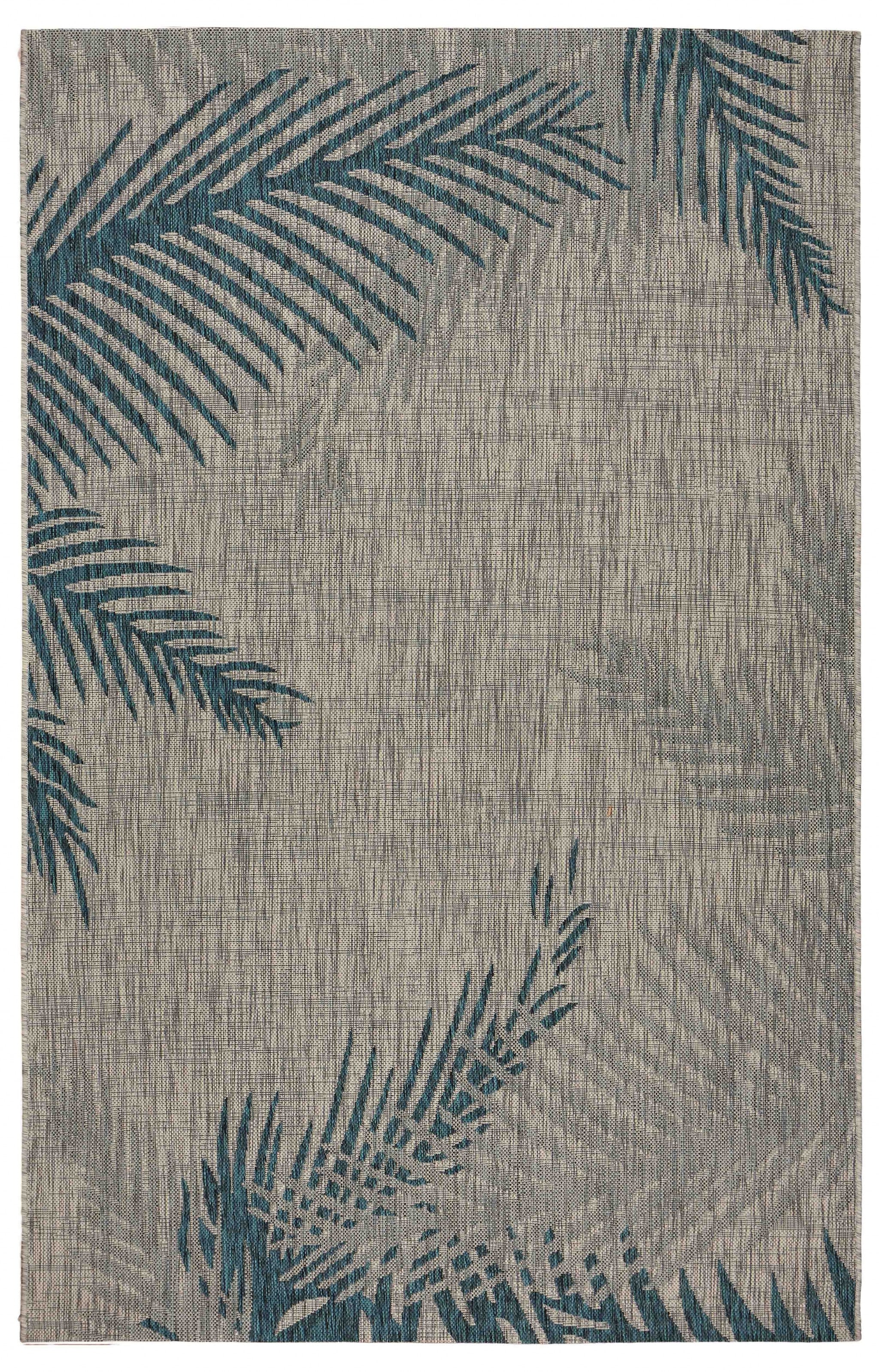 8' X 9' Gray Indoor Outdoor Area Rug-Outdoor Rugs-DECOROLALA