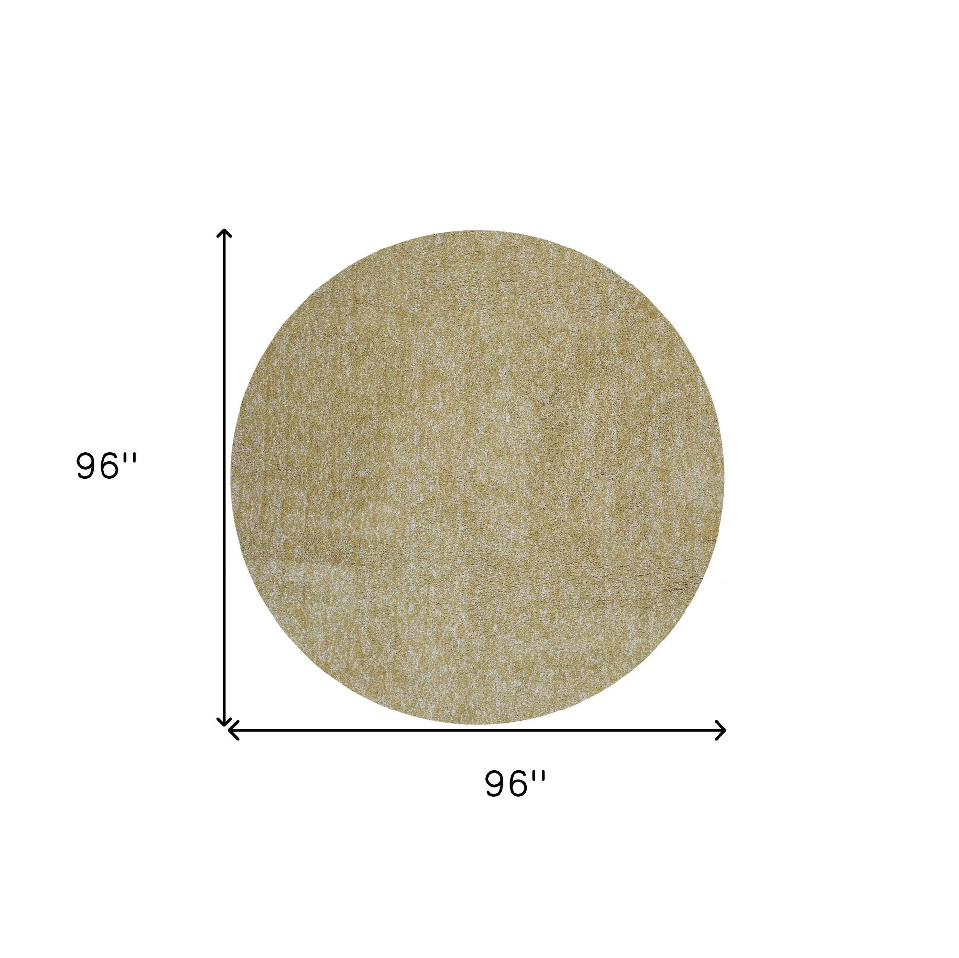 8' Yellow Hand Woven Round Rug-Area Rugs-DECOROLALA