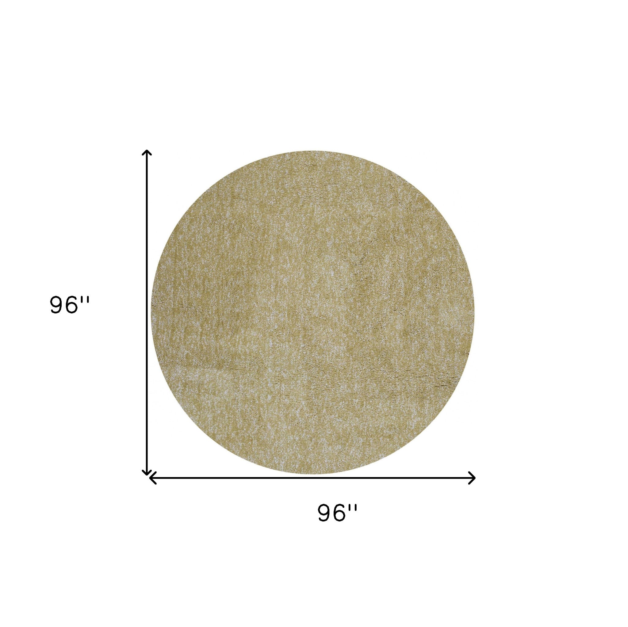 8' Yellow Hand Woven Round Rug-Area Rugs-DECOROLALA