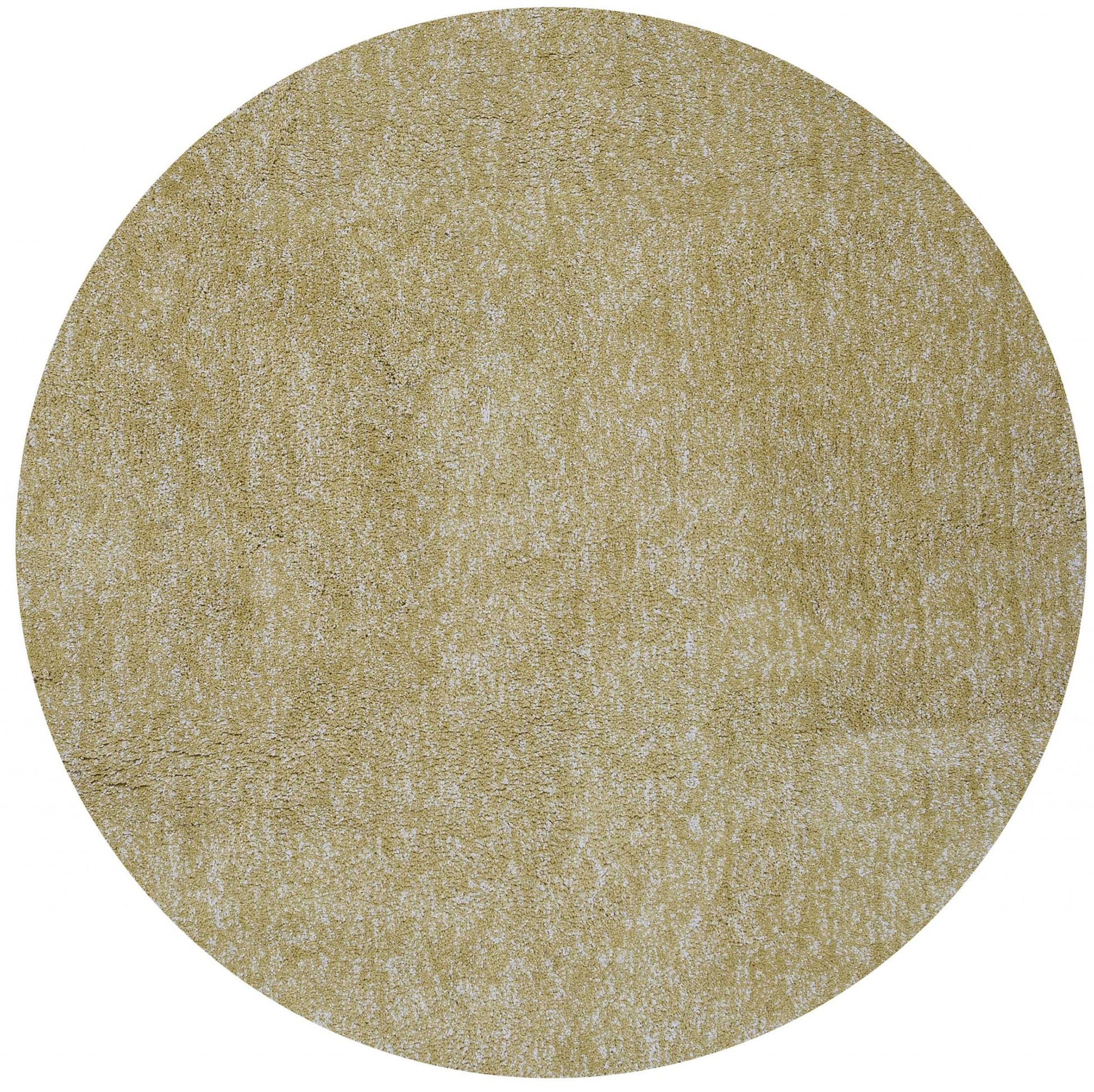 8' Yellow Hand Woven Round Rug-Area Rugs-DECOROLALA