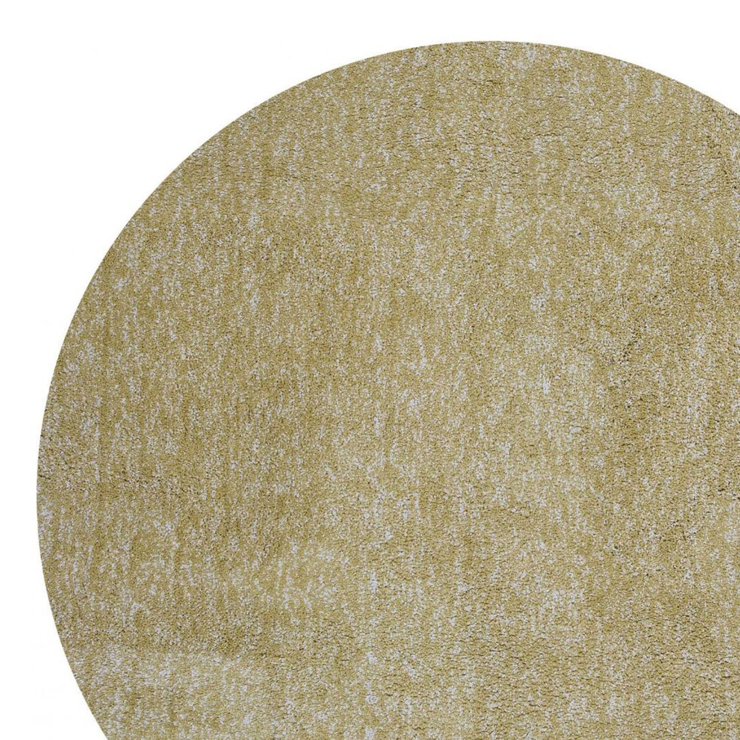 8' Yellow Hand Woven Round Rug-Area Rugs-DECOROLALA