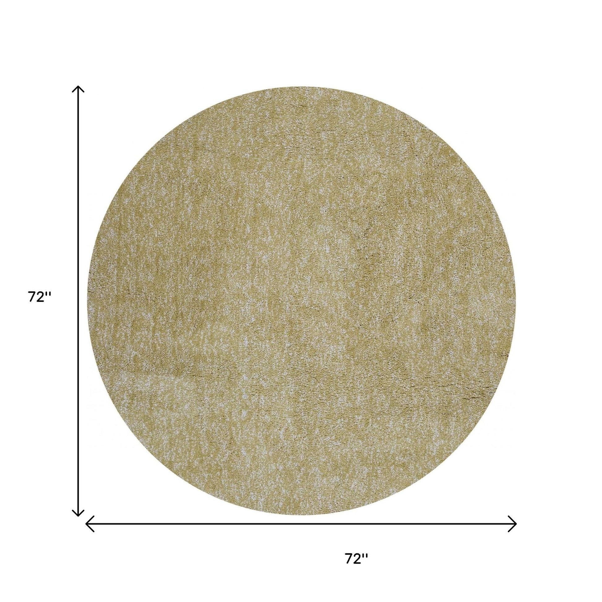 8' Yellow Hand Woven Round Rug-Area Rugs-DECOROLALA