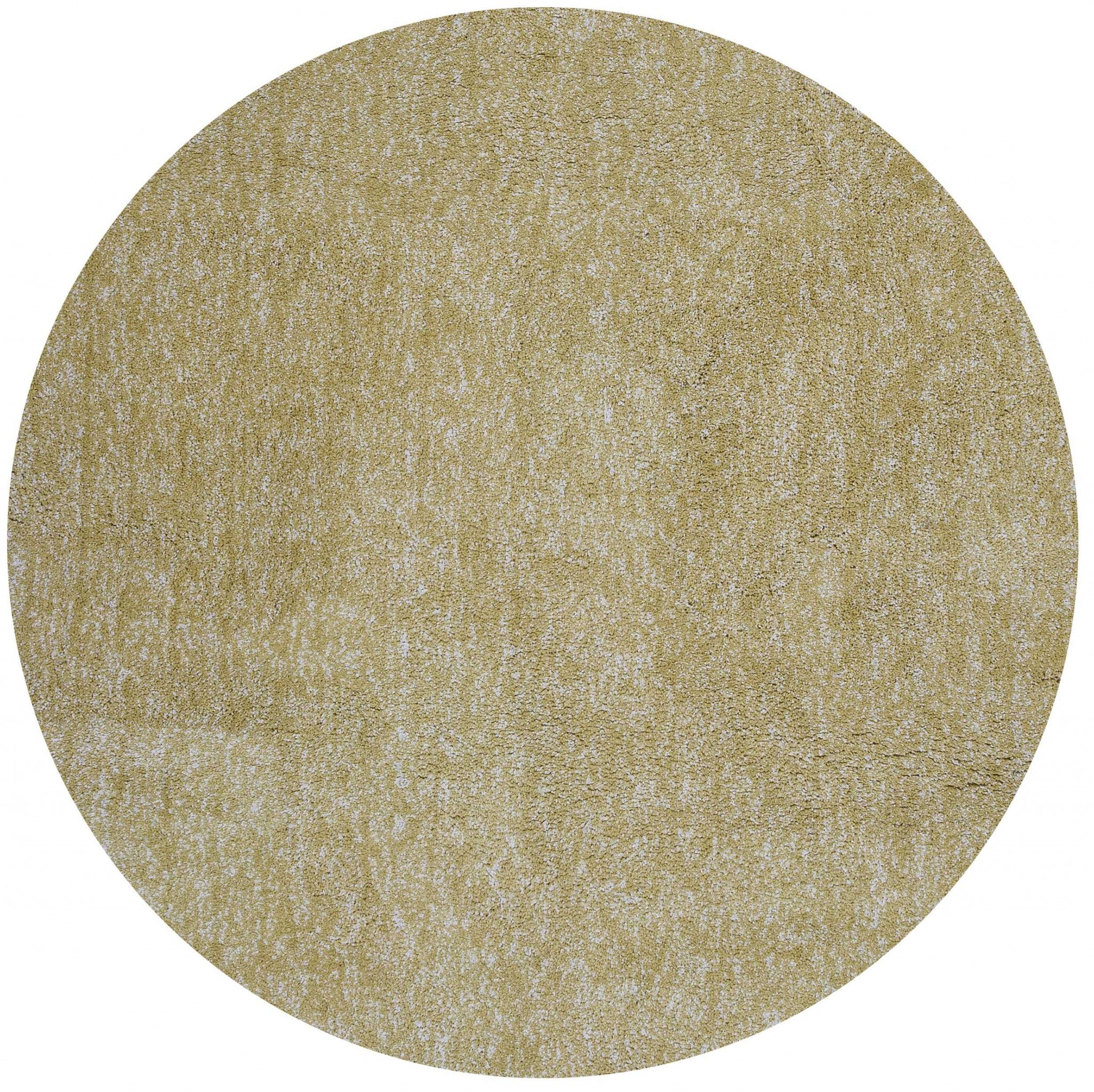8' Yellow Hand Woven Round Rug-Area Rugs-DECOROLALA