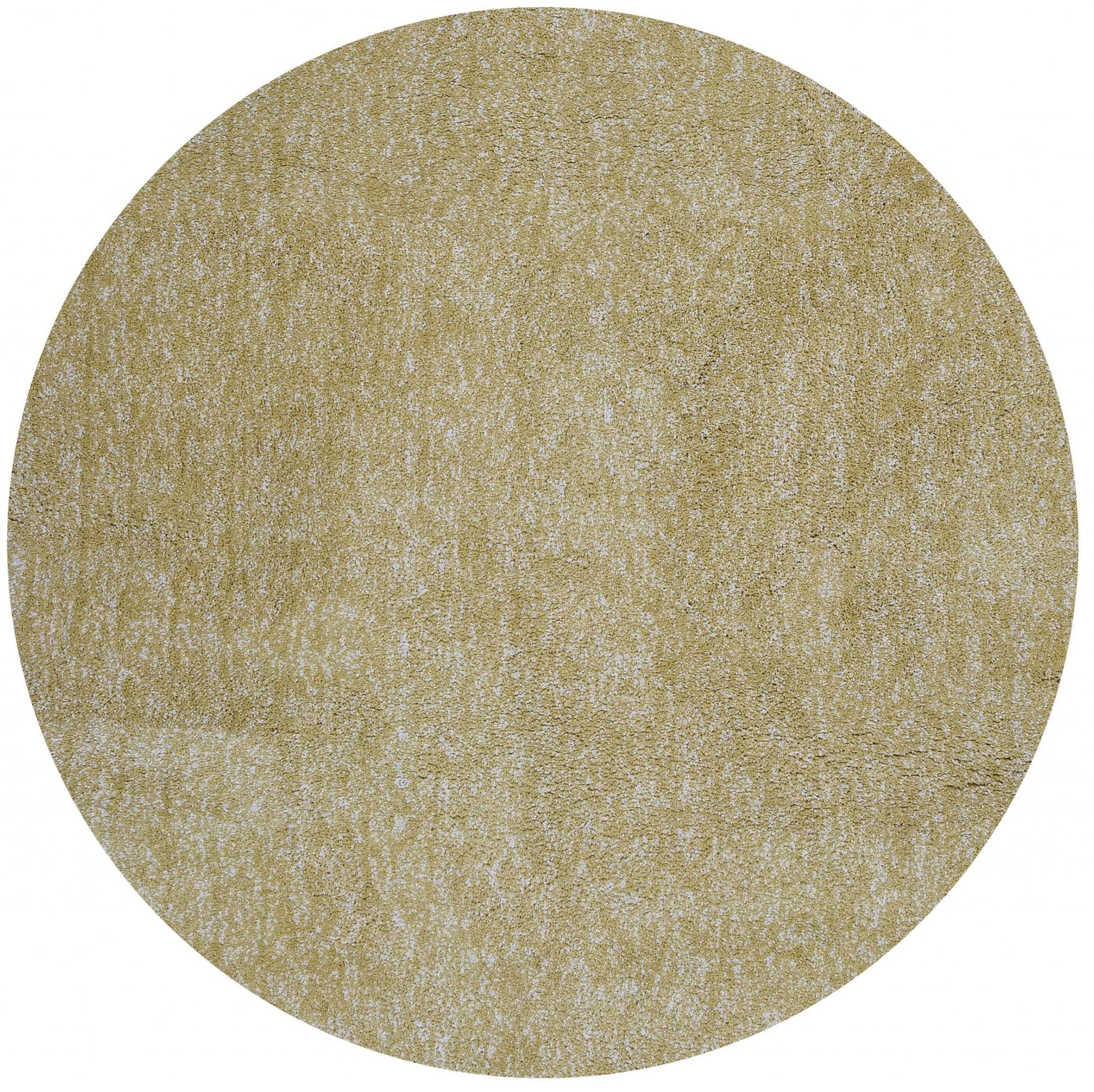 8' Yellow Hand Woven Round Rug-Area Rugs-DECOROLALA