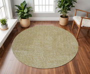 8' Yellow Hand Woven Round Rug-Area Rugs-DECOROLALA
