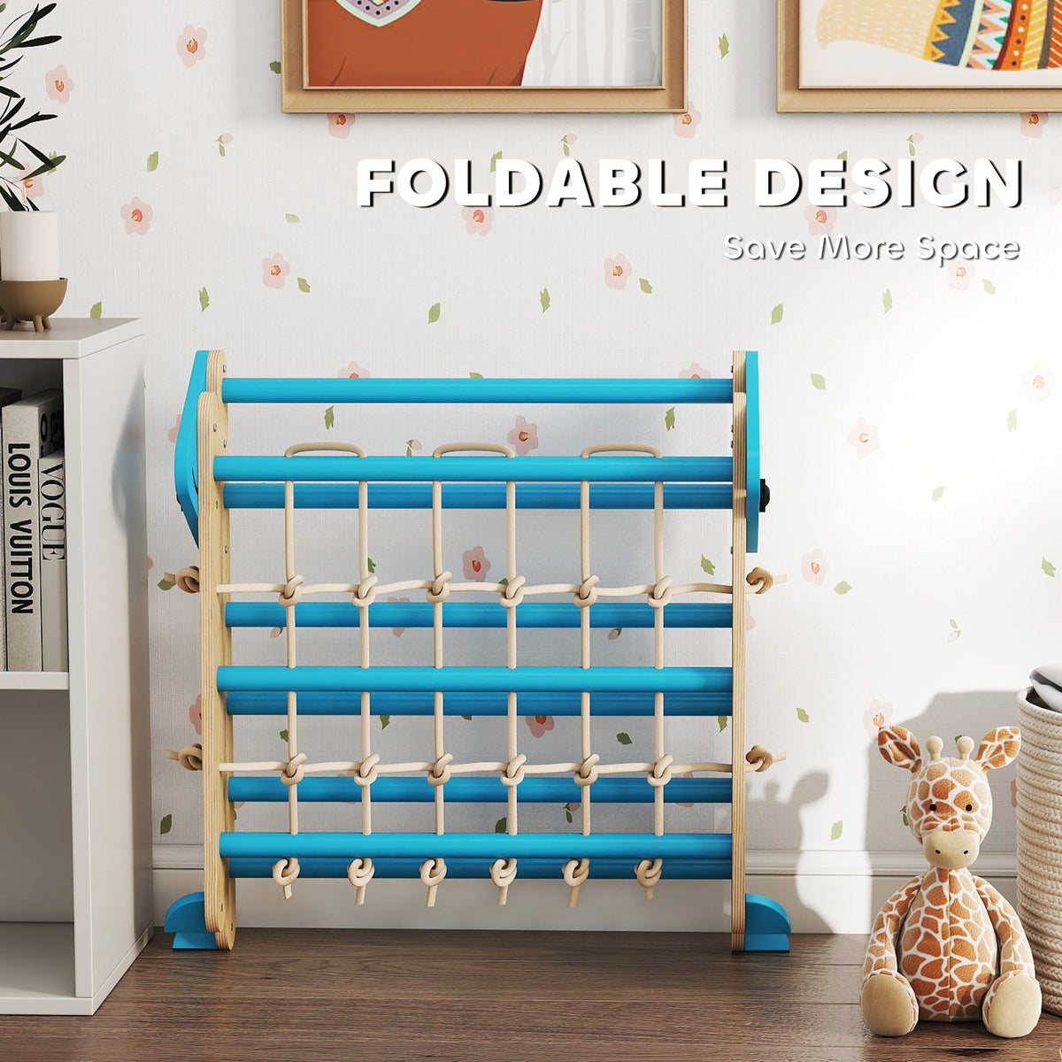 8-in-1 Pikler Triangle Set, Foldable Wooden Climbing Toys with Arch, Ramp and Ladder for Ages 18-48 Mouths-Toys & Games > Baby & Toddler Toys > Kids Gym & Playmats-DECOROLALA