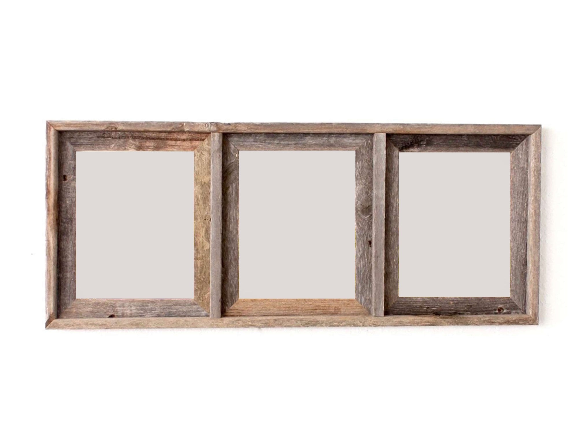8" x 10" Gray Distressed Solid Wood Hanging Picture Frame-Picture Frames-DECOROLALA