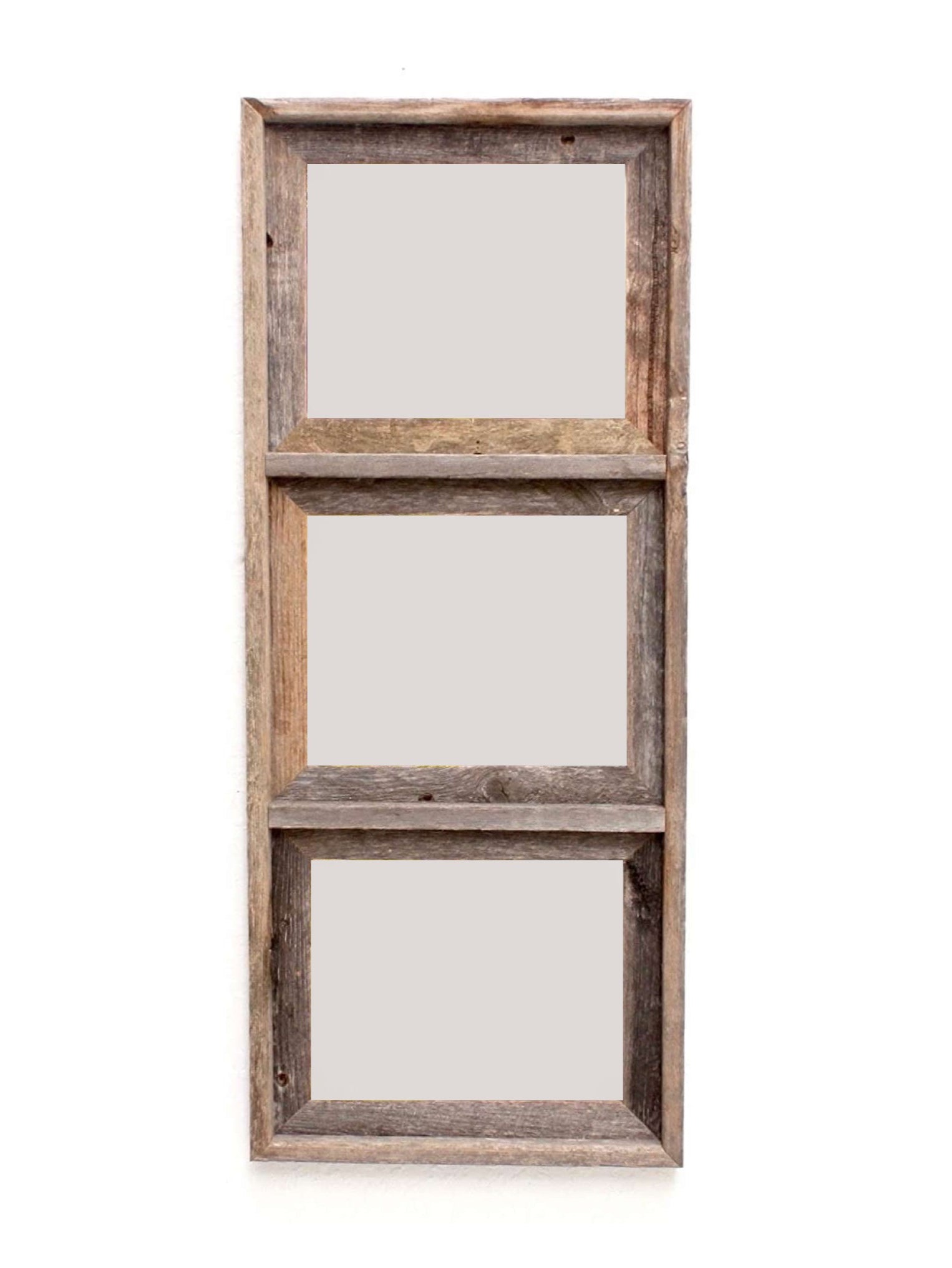 8" x 10" Gray Distressed Solid Wood Hanging Picture Frame-Picture Frames-DECOROLALA