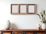 8" x 10" Gray Distressed Solid Wood Hanging Picture Frame-Picture Frames-DECOROLALA