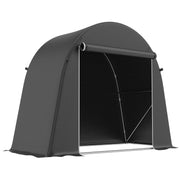 8' x 4' Portable Bike Shed - Dark Grey Waterproof Tent-Patio & Garden > Lawn & Garden > Sheds > Portable Shed-DECOROLALA