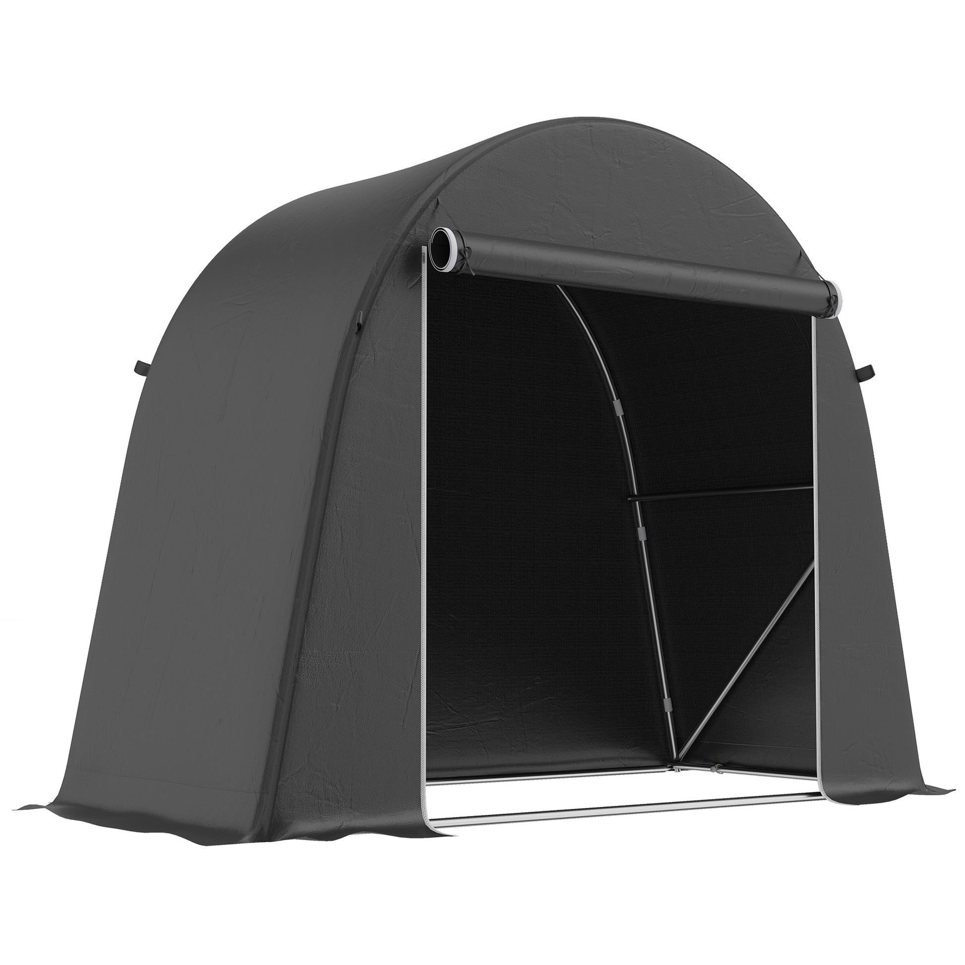 8' x 4' Portable Bike Shed - Dark Grey Waterproof Tent-Patio & Garden > Lawn & Garden > Sheds > Portable Shed-DECOROLALA