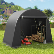 8' x 4' Portable Bike Shed - Dark Grey Waterproof Tent-Patio & Garden > Lawn & Garden > Sheds > Portable Shed-DECOROLALA