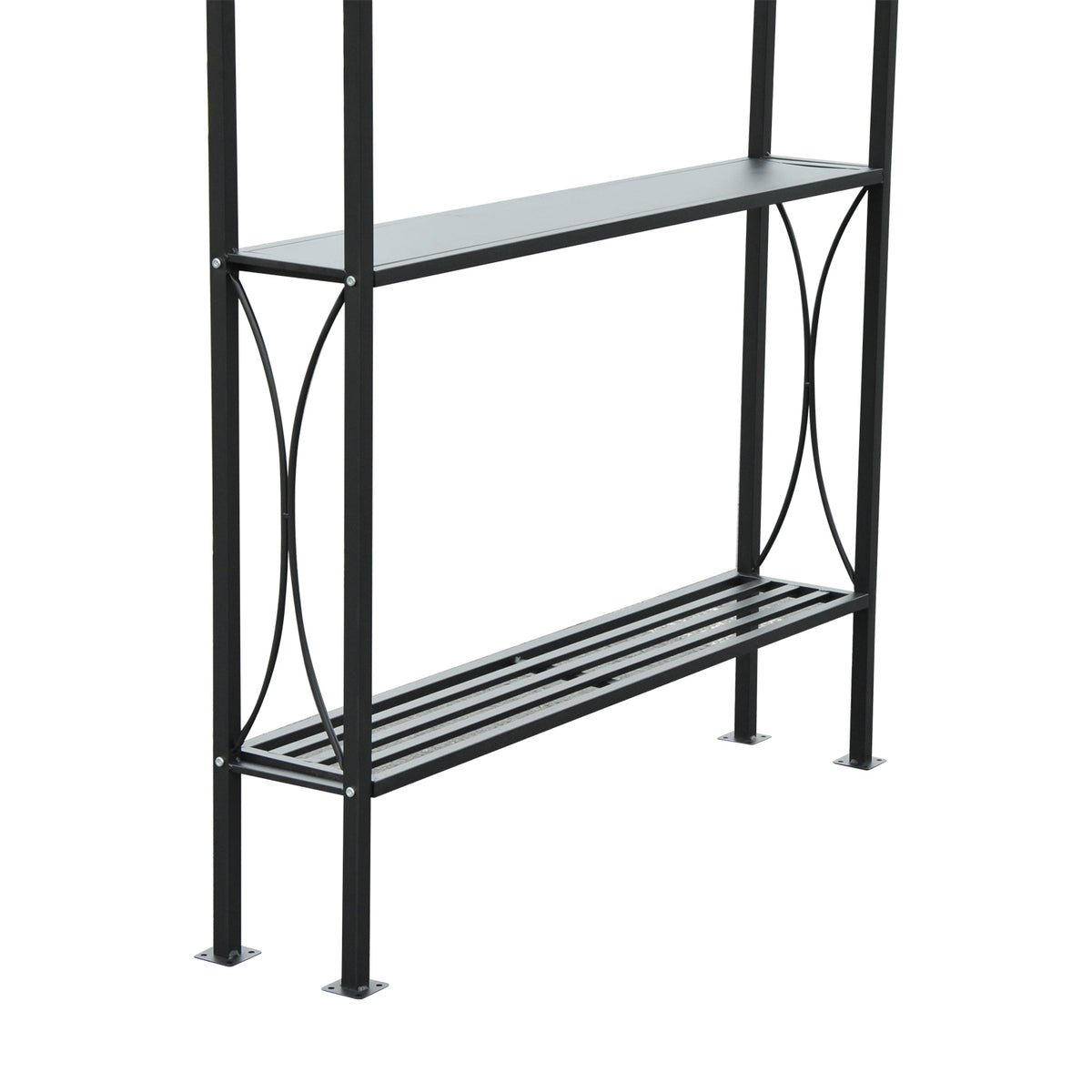 8' x 5' Double Tiered Grill Gazebo - Coffee Steel Canopy with Shelves-Patio & Garden > BBQs & Grills > BBQ Grill Gazebos-DECOROLALA