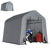 8' x 6' Carport Outdoor Storage Shelter - Dark Grey-Patio & Garden > Wedding & Events Tents > Car Shelters-DECOROLALA