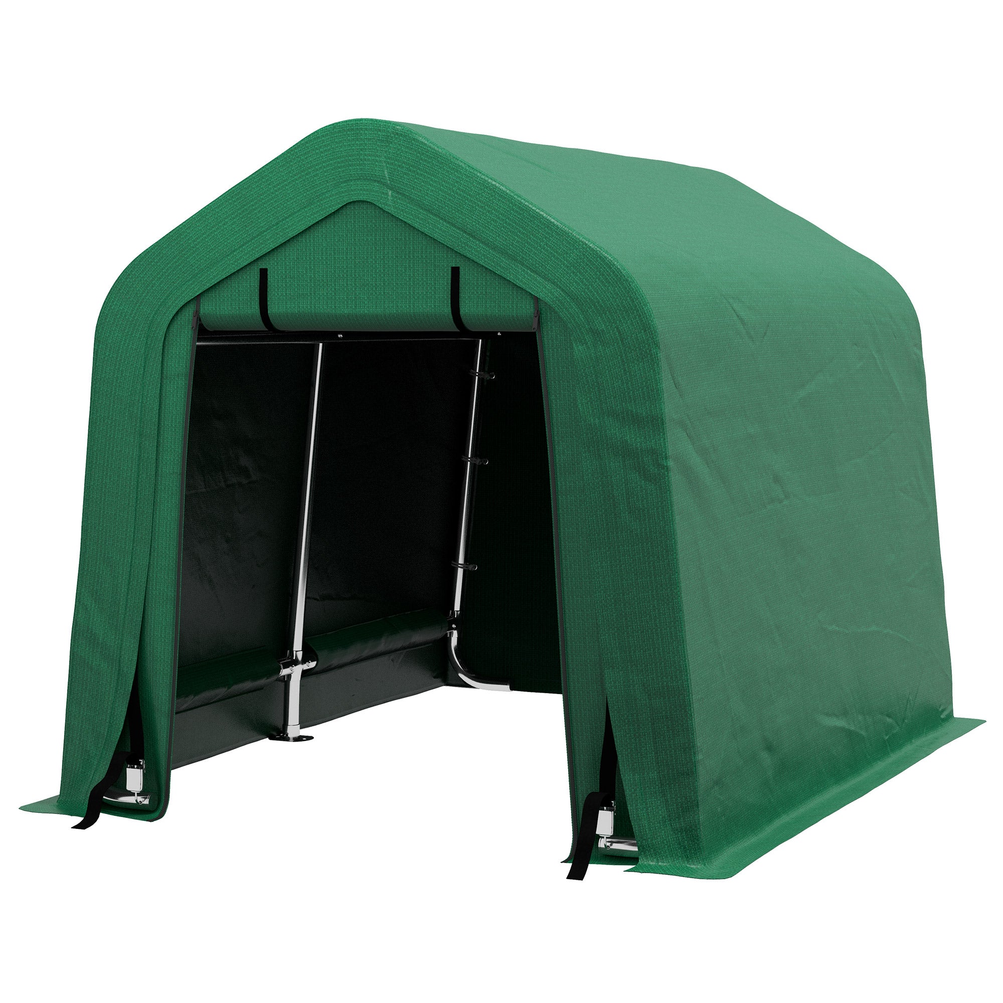 8' x 6' Outdoor Storage Shelter Carport - Green-Patio & Garden > Wedding & Events Tents > Car Shelters-DECOROLALA