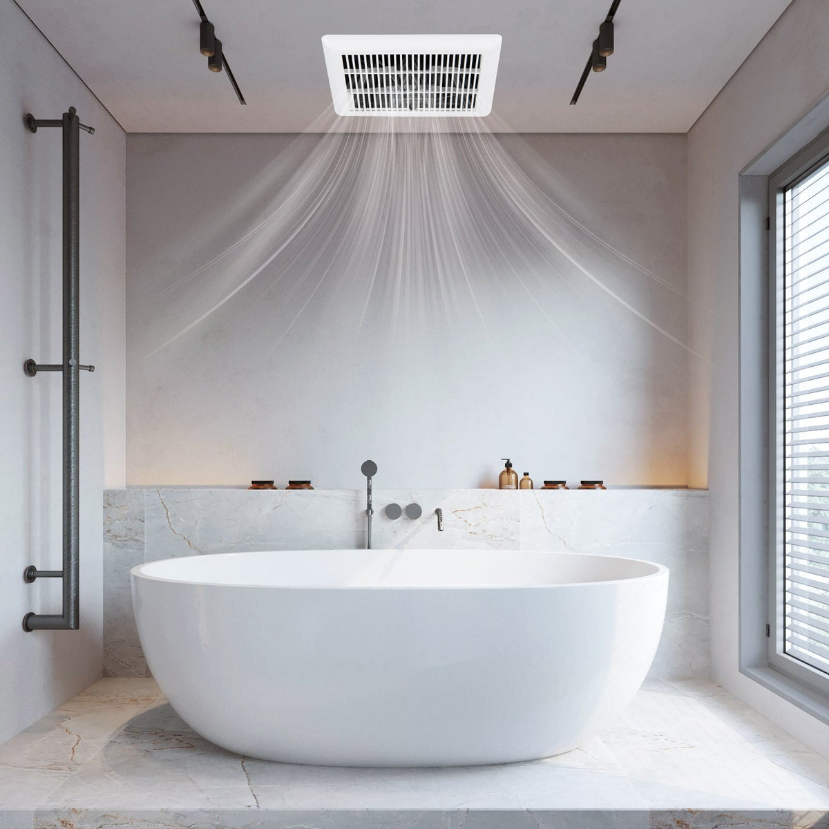 80 CFM Bathroom Exhaust Fan with Metal Housing and 4 Inches Duct-Ventilation Fans-DECOROLALA