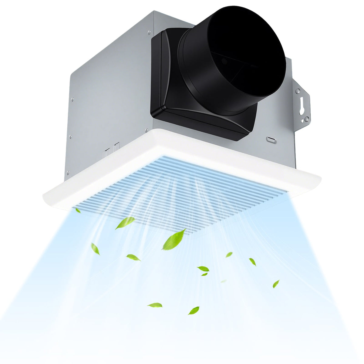 80 CFM Bathroom Exhaust Fan with Metal Housing and 4 Inches Duct-Ventilation Fans-DECOROLALA
