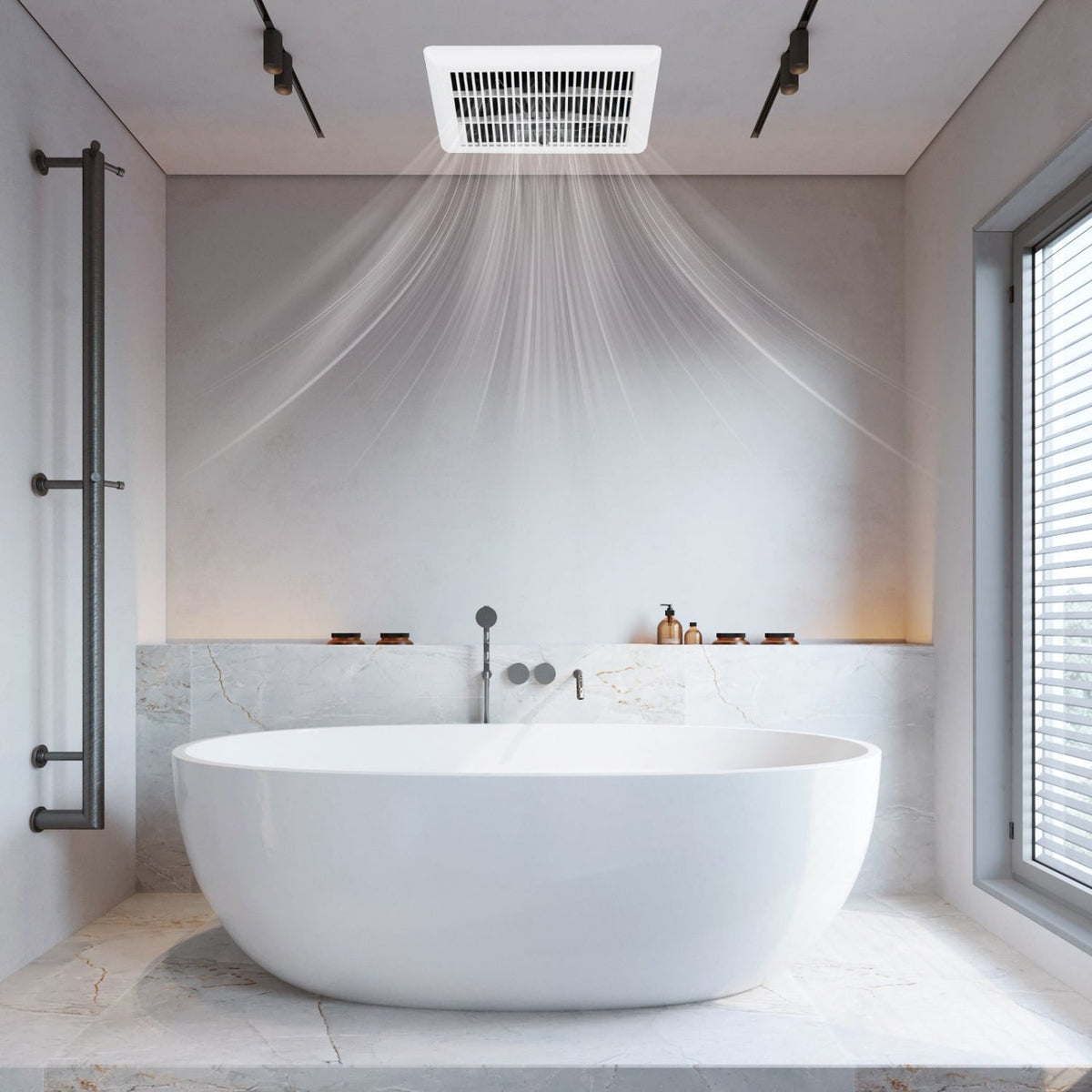 80 CFM Ceiling Mount Bathroom Exhaust Fan with Metal Housing and 4 Inches Duct-Ventilation Fans-DECOROLALA