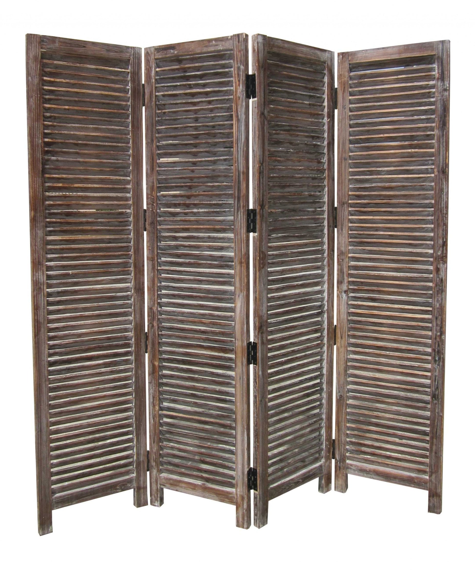 80 X 84 Brown Wood Screen-Room Dividers-DECOROLALA