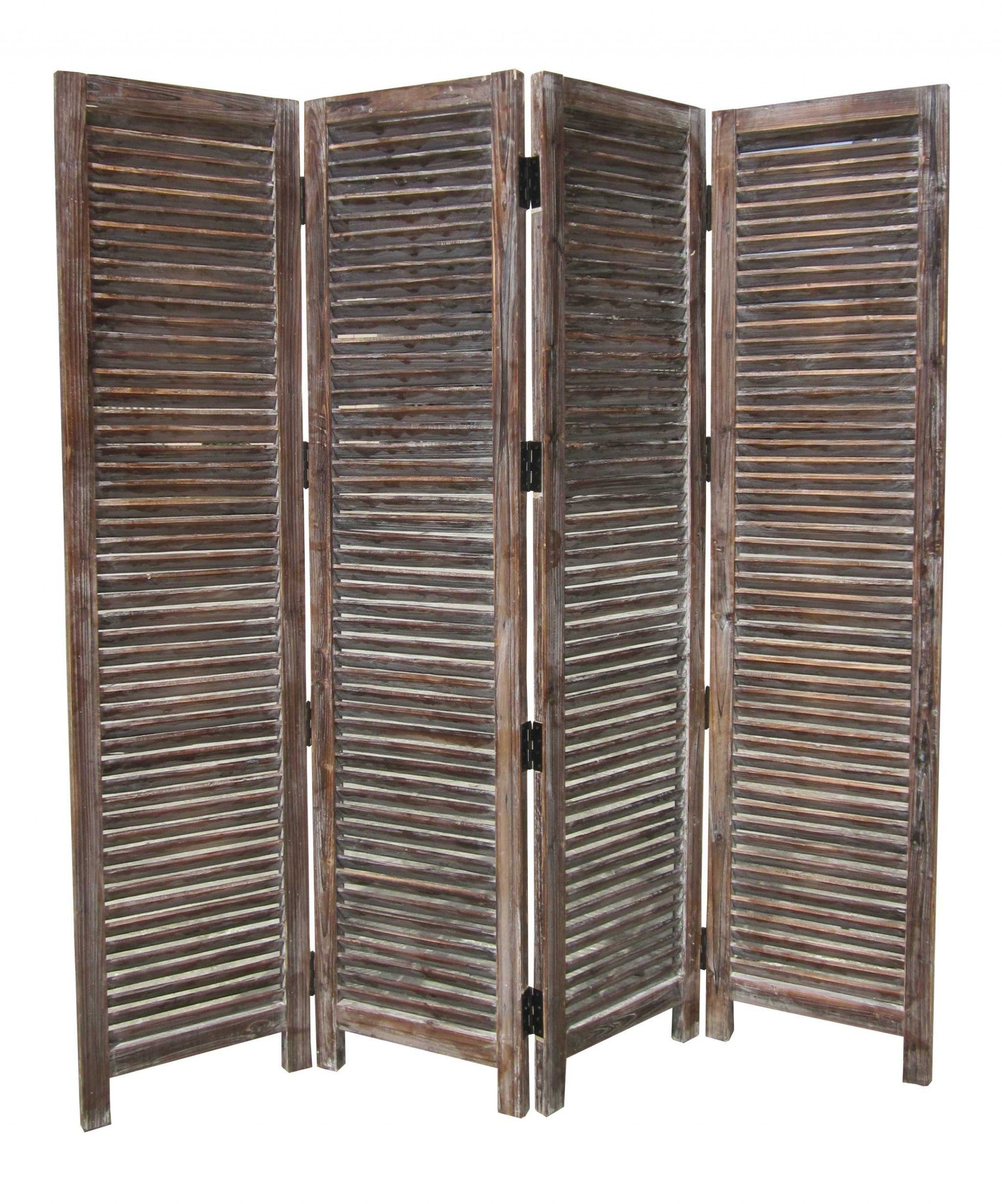 80 X 84 Brown Wood Screen-Room Dividers-DECOROLALA