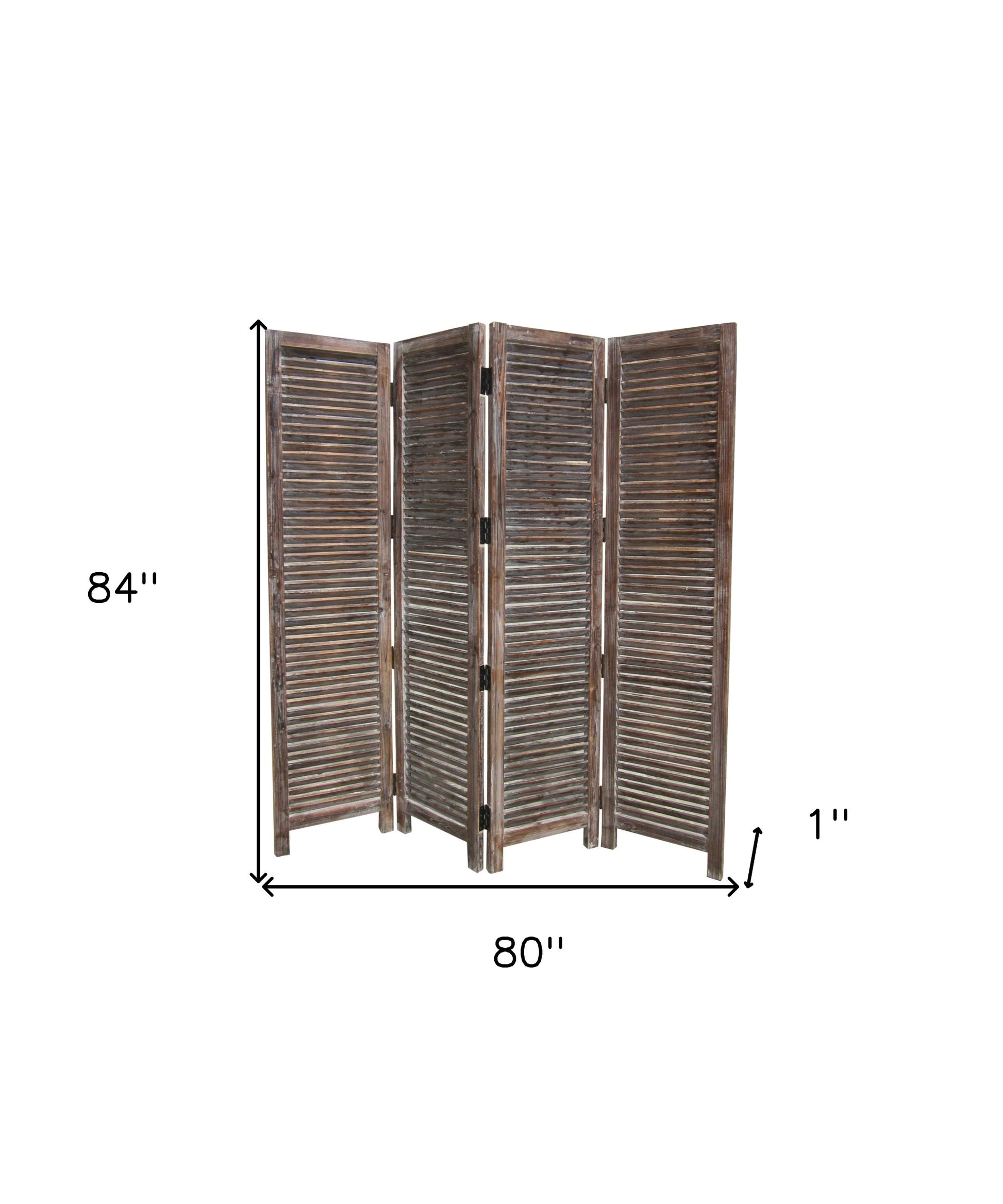 80 X 84 Brown Wood Screen-Room Dividers-DECOROLALA