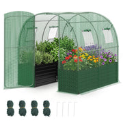 80 x 79 x 79 Inches Walk-in Greenhouse with Large Plant Bed-Green-Greenhouses-DECOROLALA