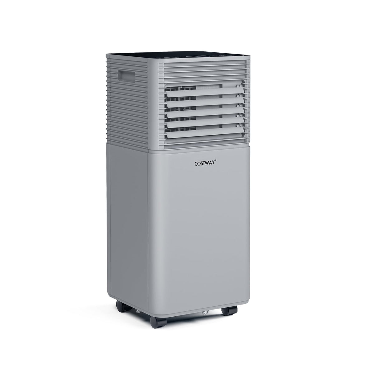 8000 BTU 3-in-1 Air Cooler with Dehumidifier and Fan Mode-Gray-Portable Air Conditioners-DECOROLALA