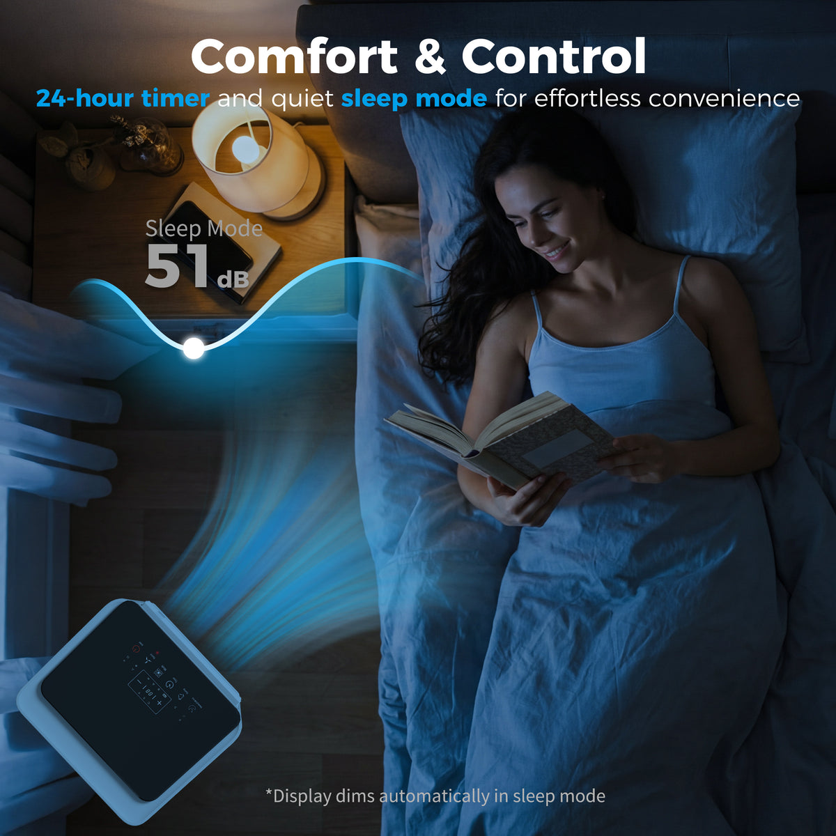 8000 BTU Portable 4-in-1 Air Conditioner - WiFi White 344 sq.ft.-Air Conditioner-DECOROLALA