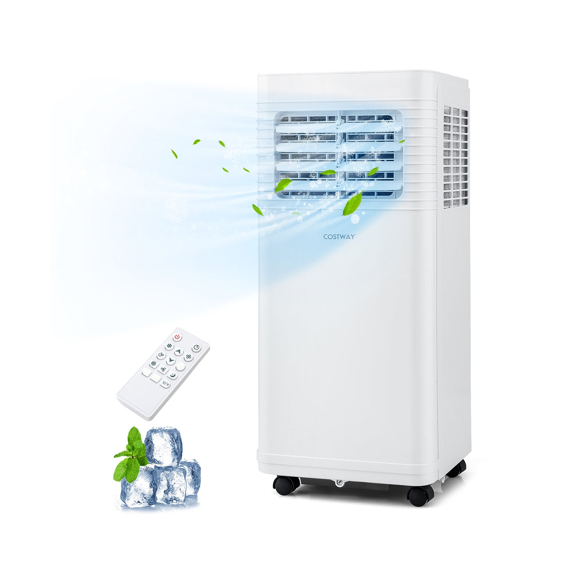 8000 BTU Portable Air Conditioner 3 in 1 AC Unit with Fan and Dehumidifier-Portable Air Conditioners-DECOROLALA