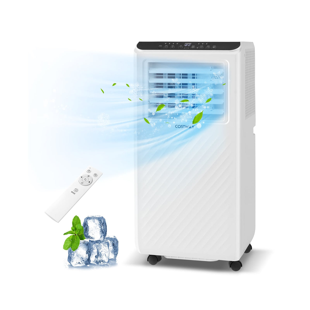 8000 BTU Portable Air Conditioner 3 in 1 Floor AC Unit with Fan and Dehumidifier-Portable Air Conditioners-DECOROLALA