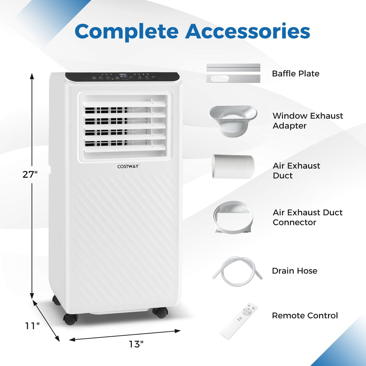 8000 BTU Portable Air Conditioner 3 in 1 Floor AC Unit with Fan and Dehumidifier-Portable Air Conditioners-DECOROLALA