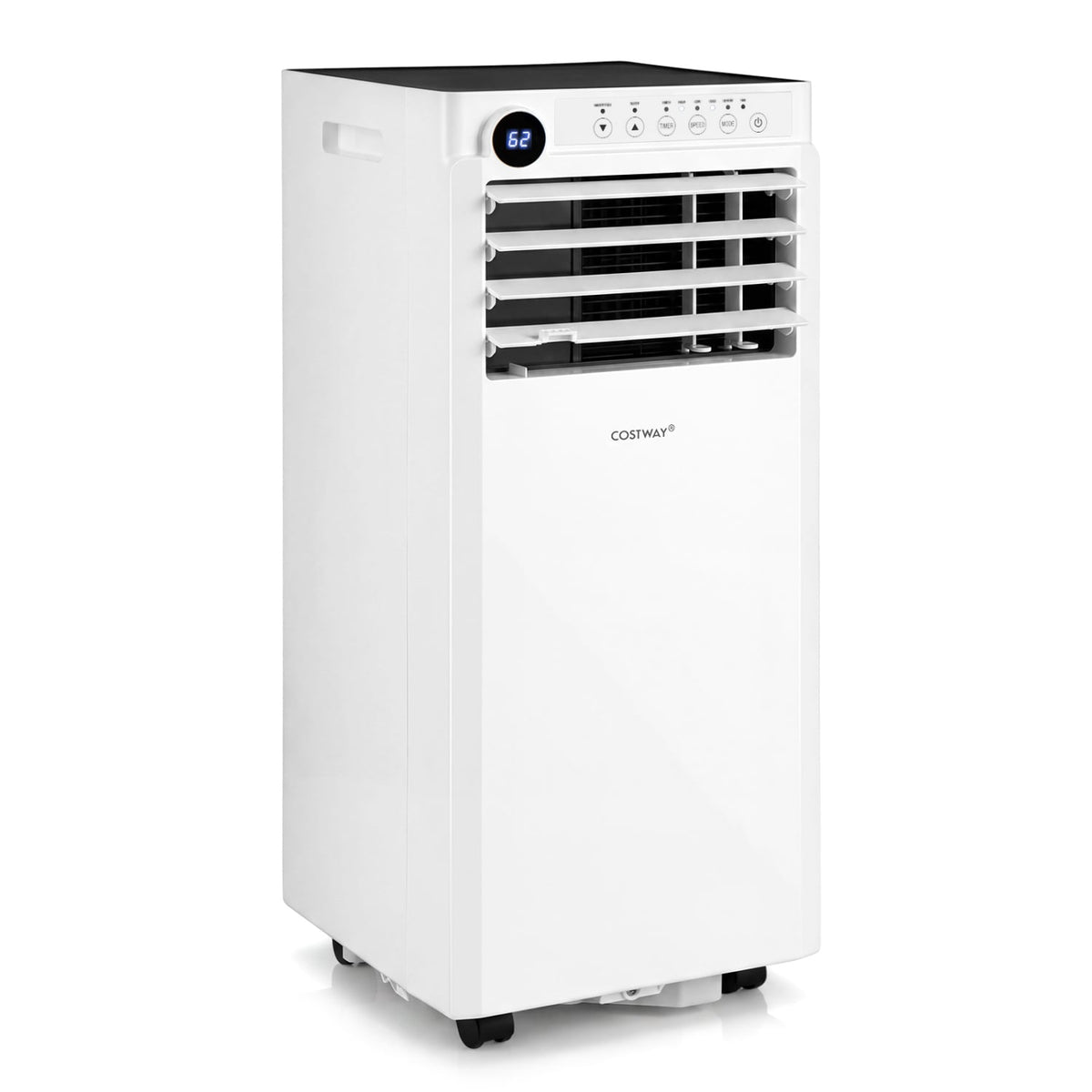 8000 BTU Portable Air Conditioner with Dehumidifier and 24H Timer-White-Portable Air Conditioners-DECOROLALA