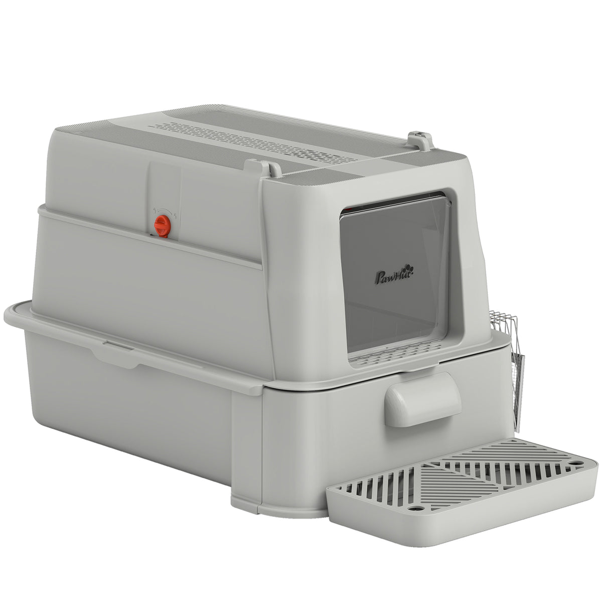 80L XL Stainless Steel Cat Litter Box with Drawer - Light Grey-Cats-DECOROLALA