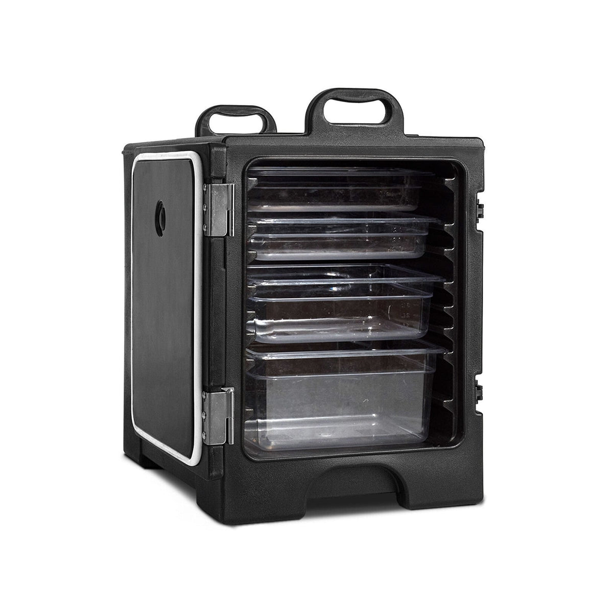 81 Quart Capacity End-loading Insulated Food Pan Carrier-Black-Food Warmers & Burners-DECOROLALA