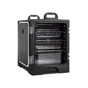 81 Quart Capacity End-loading Insulated Food Pan Carrier-Black-Food Warmers & Burners-DECOROLALA