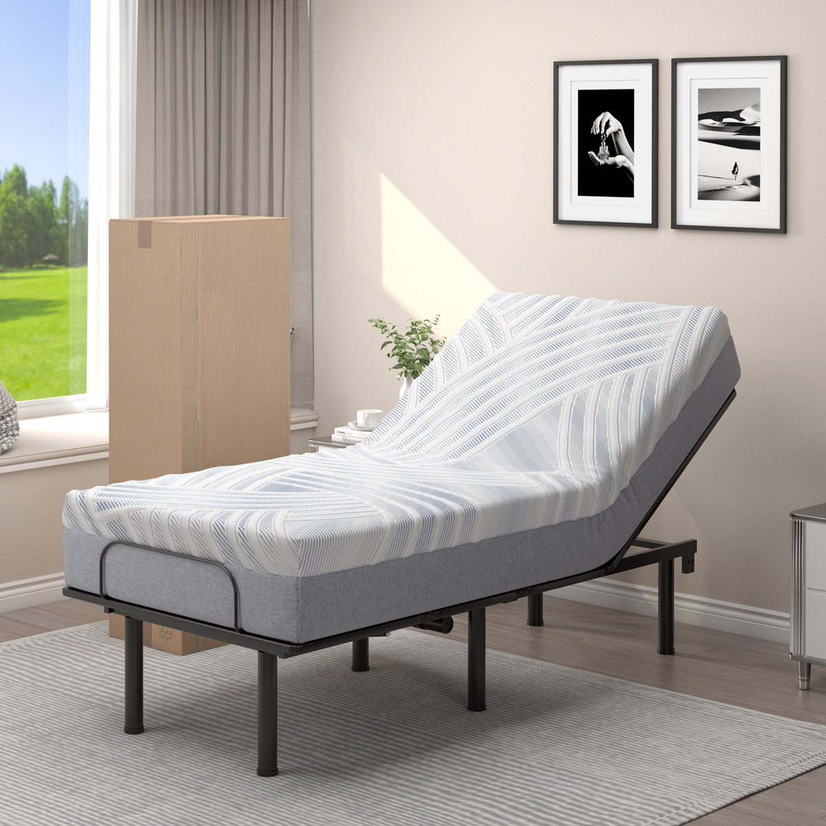 8/10 Inch Twin XL Cooling Adjustable Bed Memory Foam Mattress-10 inches-Mattresses-DECOROLALA