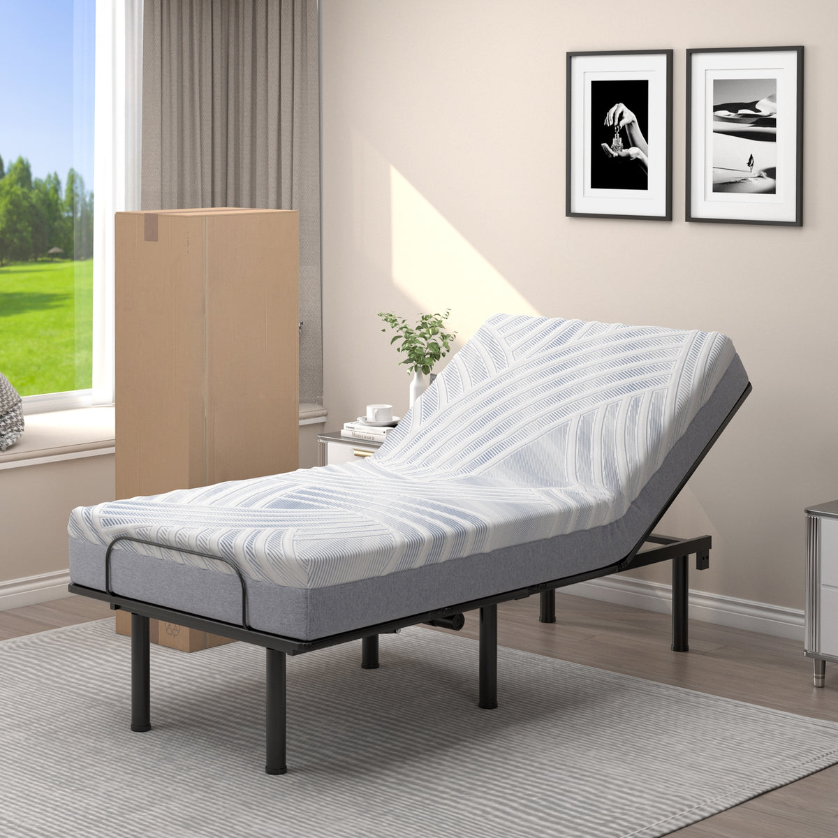 8/10 Inch Twin XL Cooling Adjustable Bed Memory Foam Mattress-8 inches-Mattresses-DECOROLALA