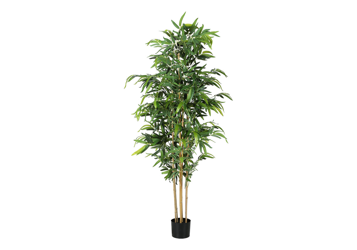83"H Artificial Bamboo Tree Indoor Plant 8" Pot-Artificial Plants-DECOROLALA
