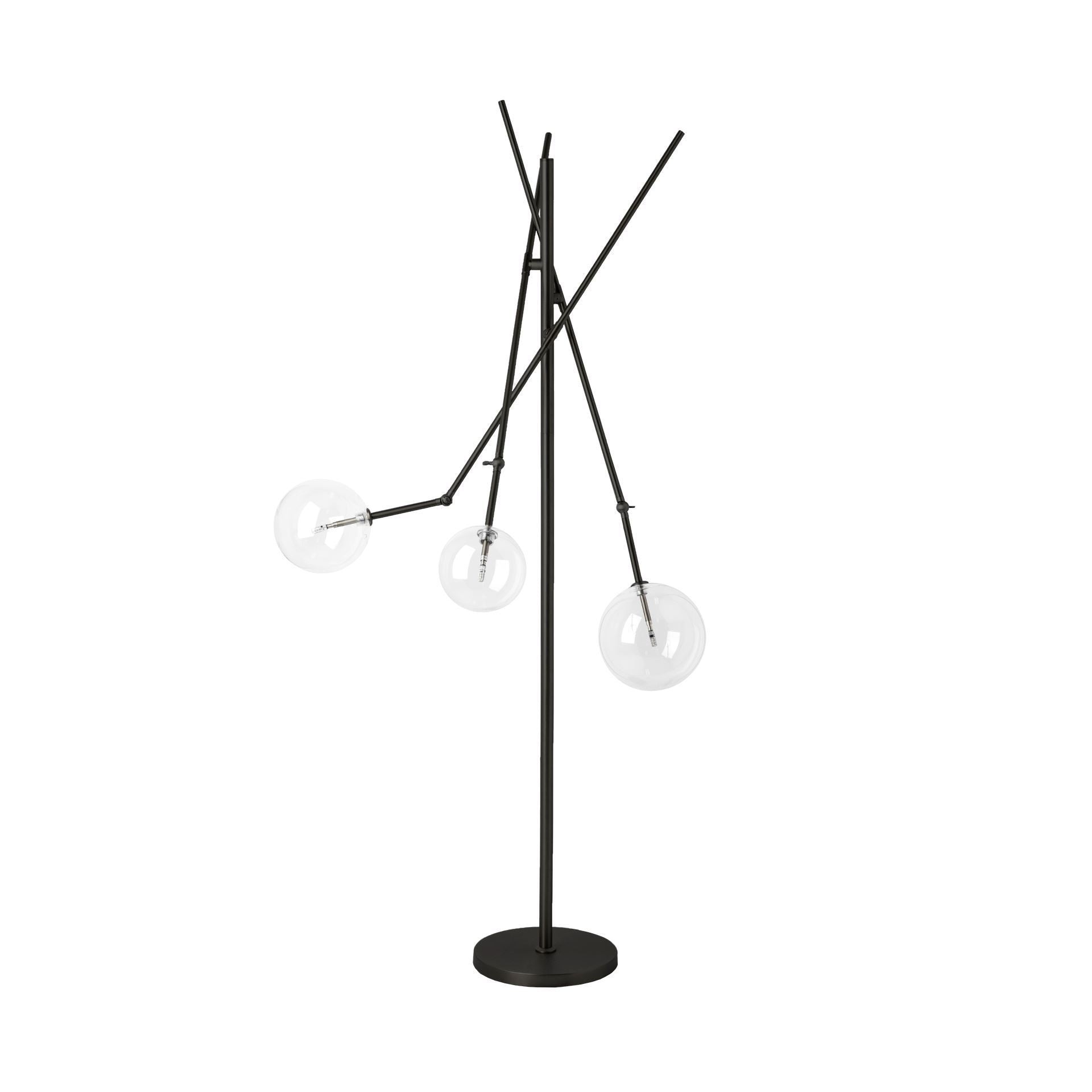 84" Black LED Floor Lamp With White-Floor Lamps-DECOROLALA
