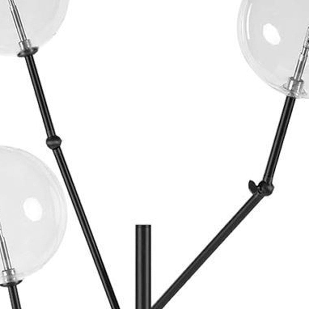 84" Black LED Floor Lamp With White-Floor Lamps-DECOROLALA