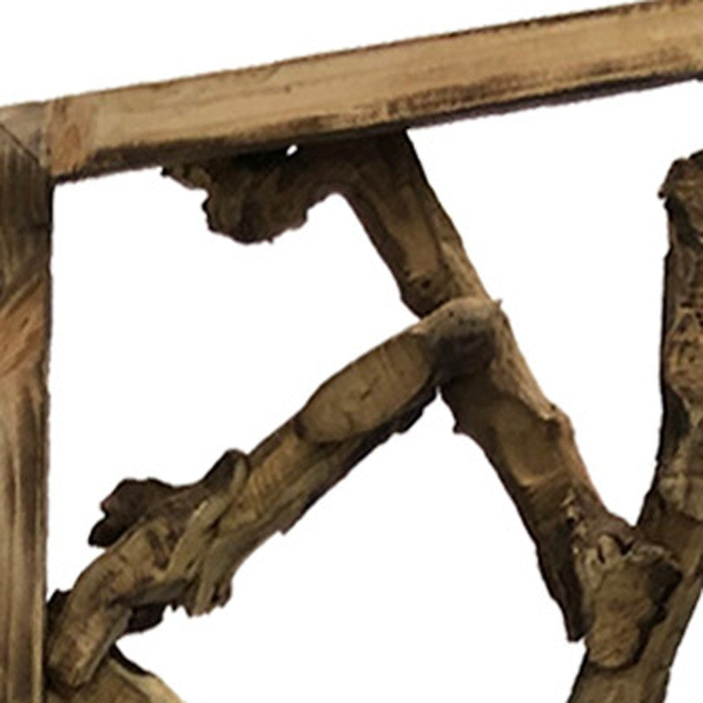 84" Brown Solid WoodFolding Four Panel Screen Room Divider-Room Dividers-DECOROLALA