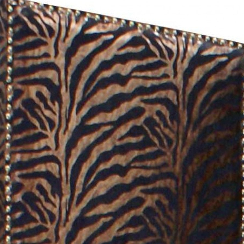 84 X 84 Bronze Wood & Fabric Screen-Room Dividers-DECOROLALA